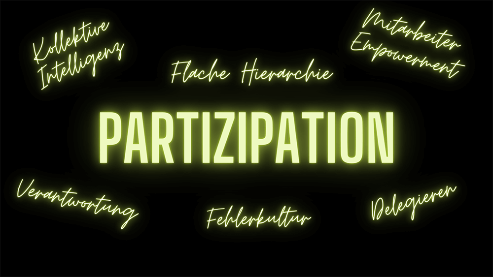 Partizipation, Kollektive Intelligenz, Flache Hierarchie, Mitarbeiter Empowerment, Verantwortung, Fehlerkultur, Delegieren